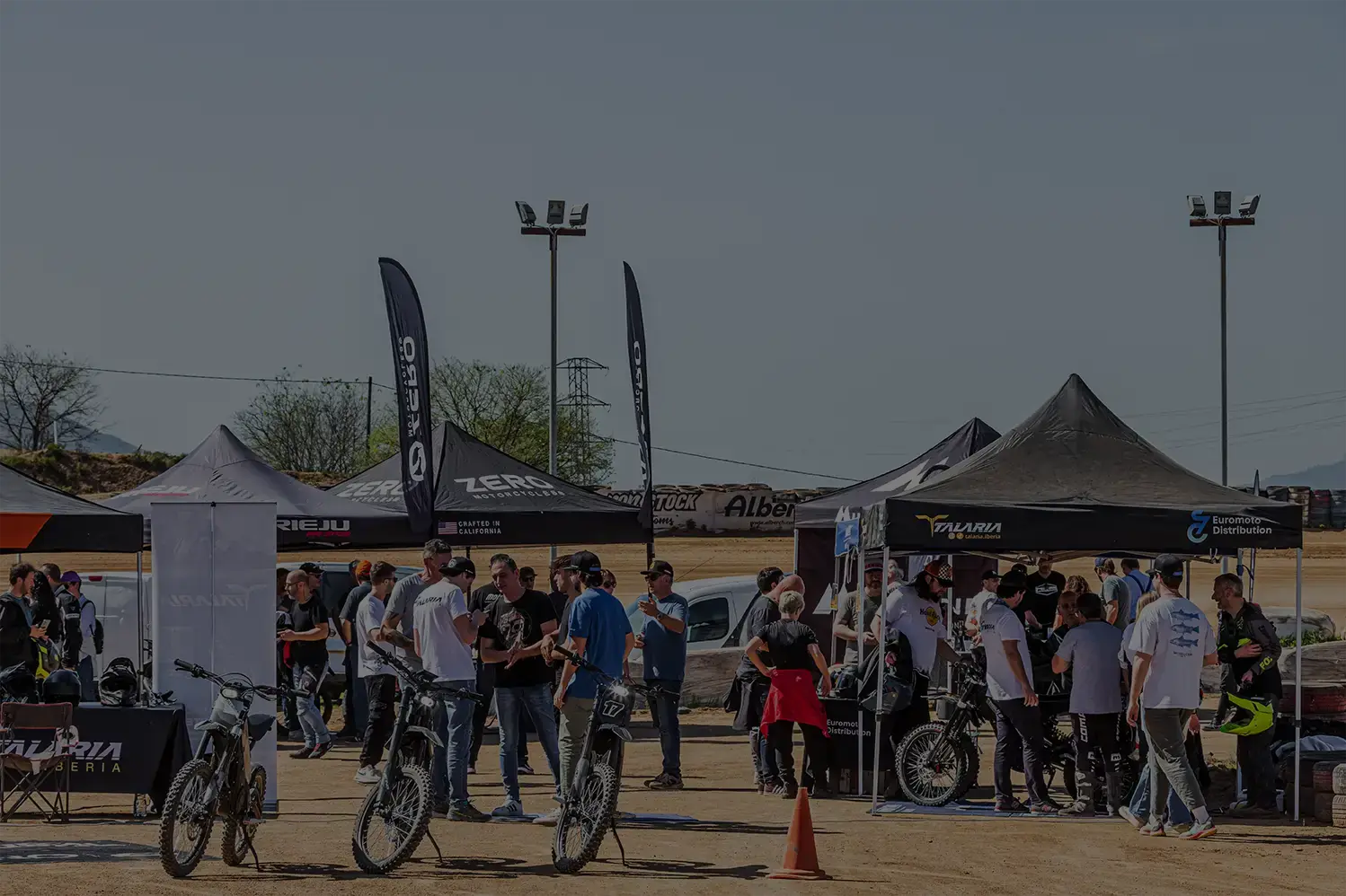 Paddock at a Euromoto event